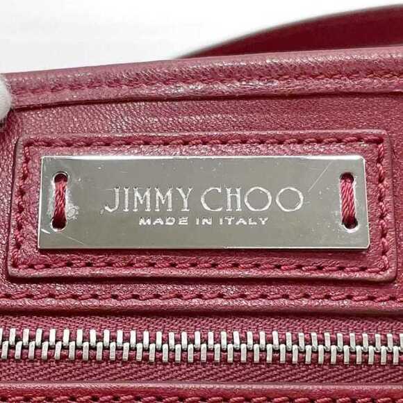 JIMMY CHOO Red Leather Tote Bag - Picture 6 of 11